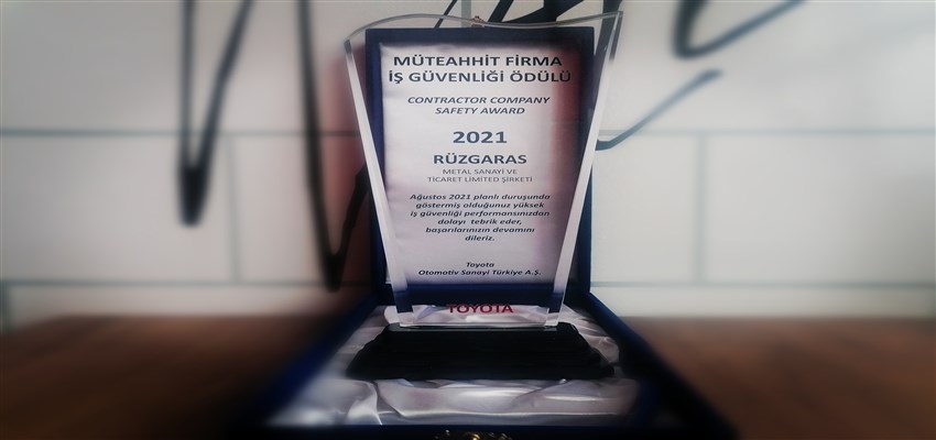 TOYOTA TÜRKİYE'DEN RÜZGARAS METAL SANAYİ'YE ÖDÜL